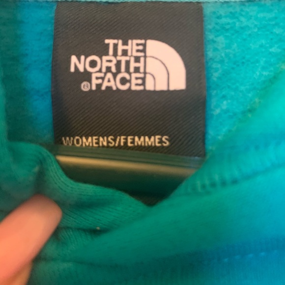 Teal NORTHFACE hoodie - Picture 4 of 4